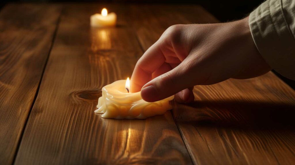 methods to remove candle wax from wood