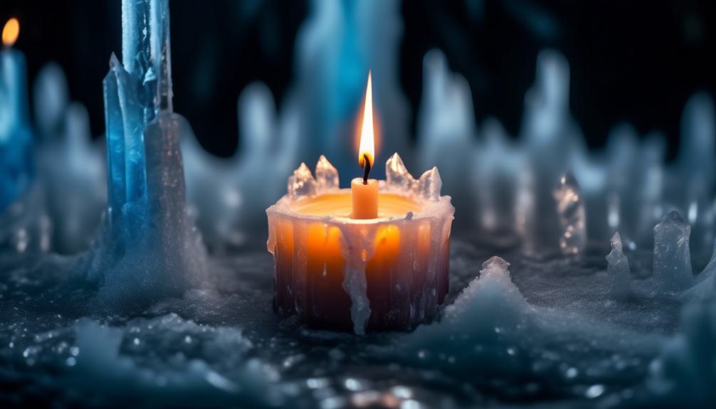 freezing candle extends burn